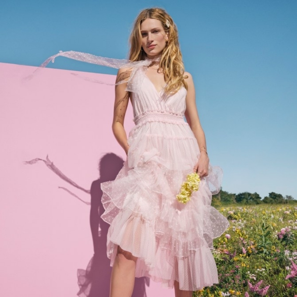 LSF x Target Isabelle halter tiered dress